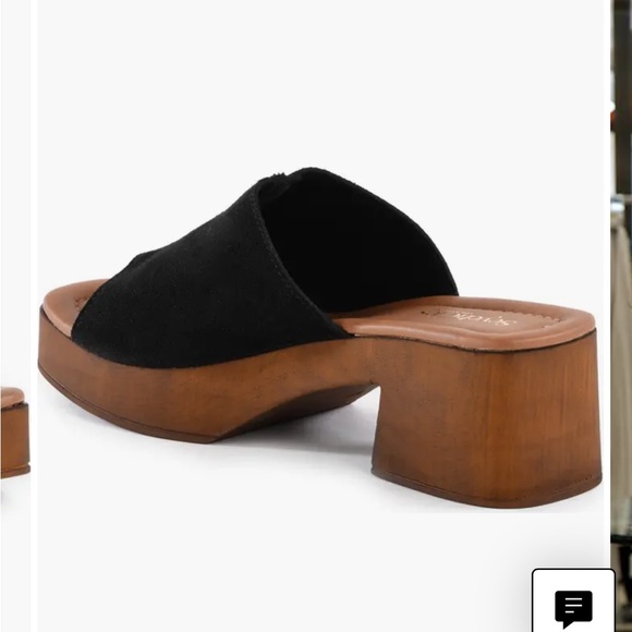 Seychelles Black and Brown Mules with Chunky Heel - Picture 2 of 7